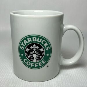 Ceramic Starbucks Classic White Coffee Mug Green Siren Logo 12 oz